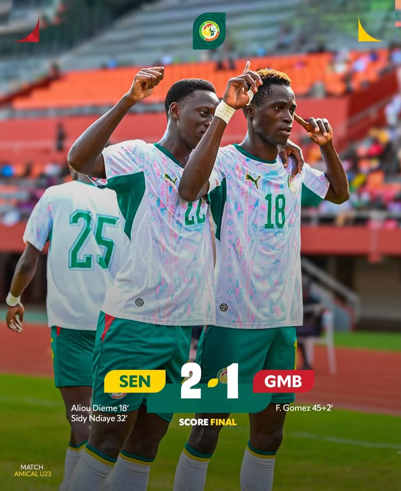 U23 : les Lionceaux dominent encore la Gambie et préparent les éliminatoires de la CAN 2027
