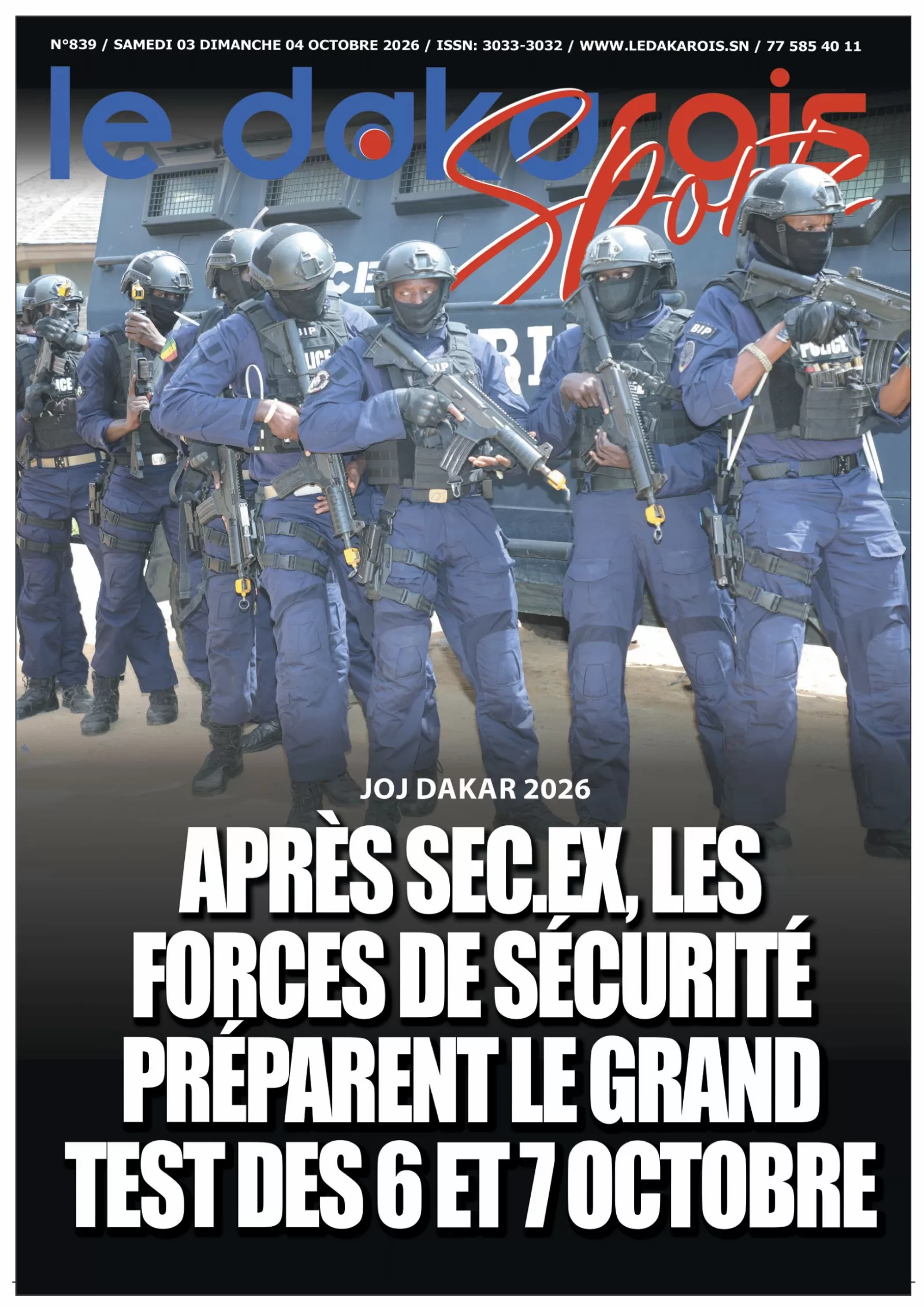 Le Dakarois Sports N°839 – 03 et 04/10/2026