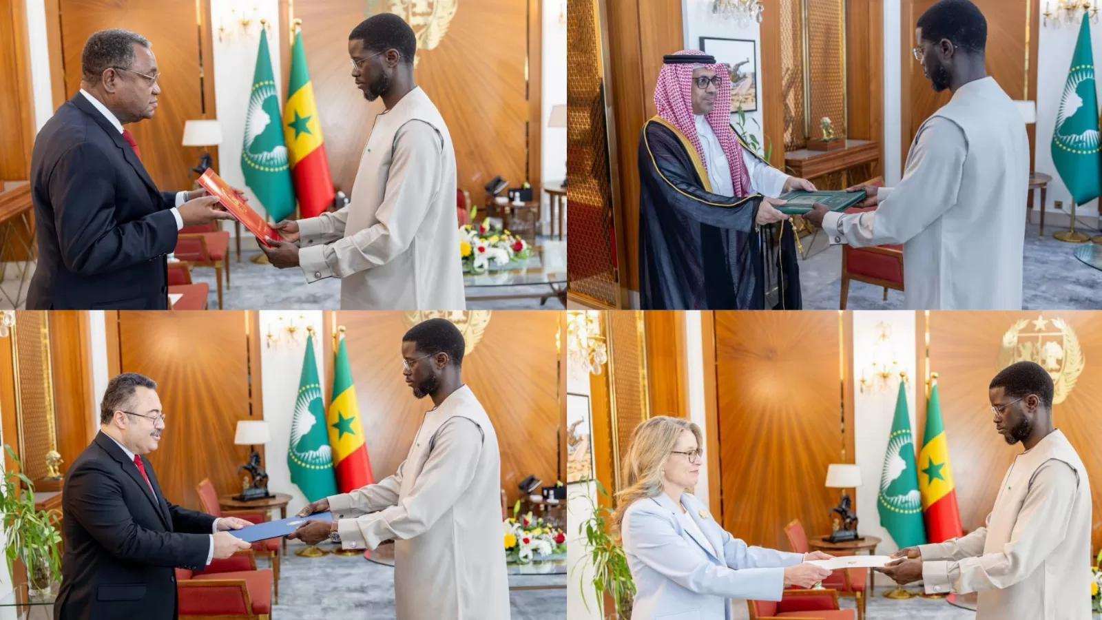 Diplomatie : six nouveaux ambassadeurs présentent leurs lettres de créance au président Bassirou Diomaye Faye