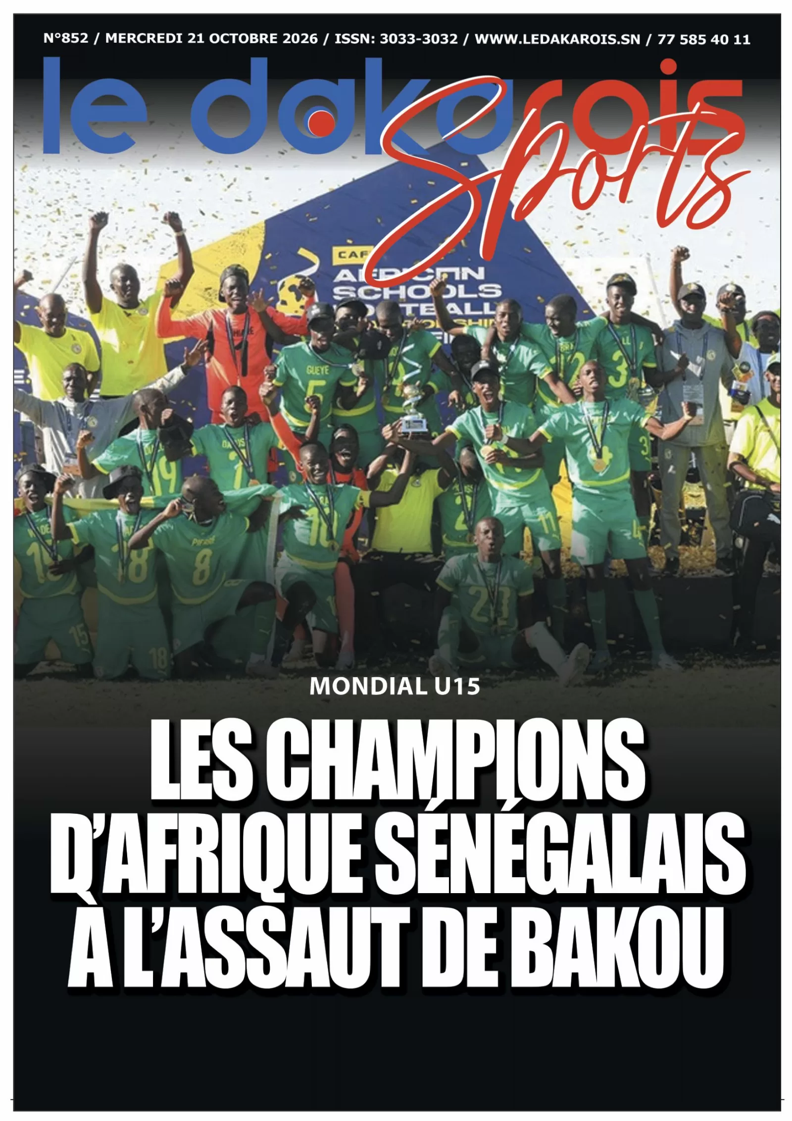 Le Dakarois Sports N°852 – 21/10/2026